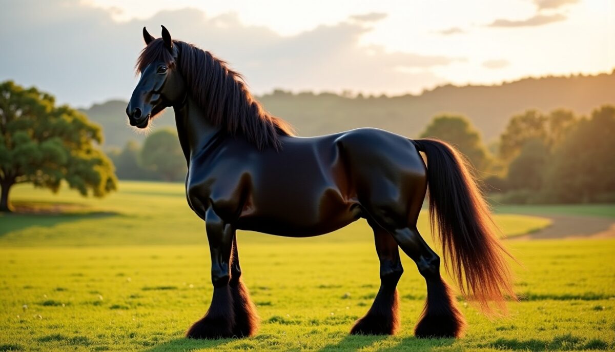 Le cheval frison : ses traits distinctifs et son riche héritage historique