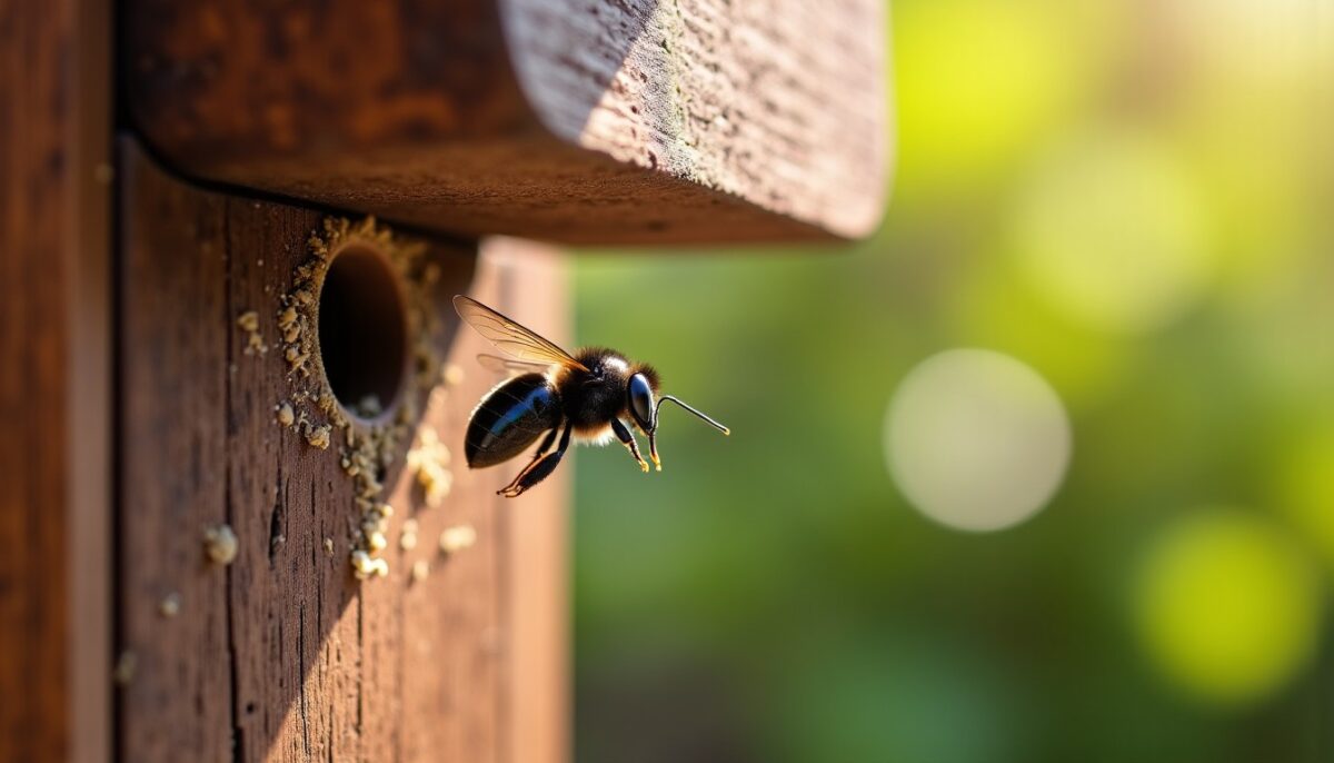 Abeille charpentière et nidification : risques, comportements et solutions pour protéger votre maison